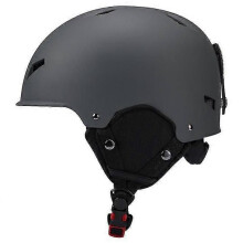 (L, dark gray) Ski Helmet Half-covered Anti-impact Skiing Helmet For Adult And Kids Ski Skateboard Snowboard Safety Helmet