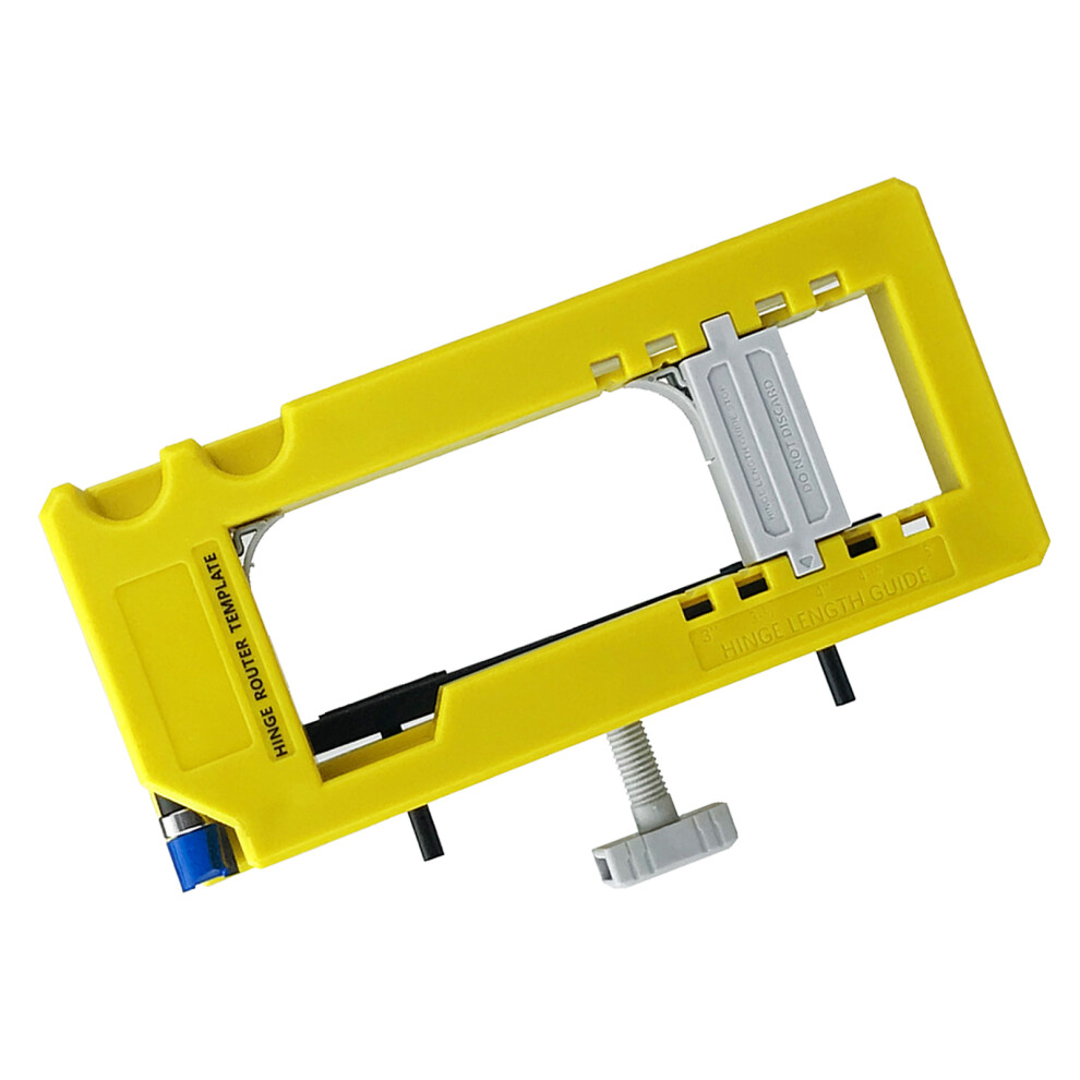 Door Hinge Jig Plastic 3Â5In Length 1/4Â5/8In Radius Hinge Router Template For Woodworking 4051313382211