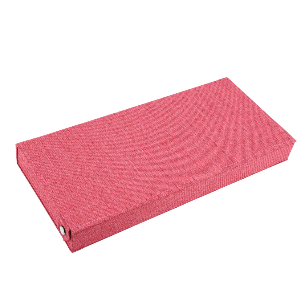 Pink 6 Slots Linen Eyeglass Box Eyeglasses Storage Case Multi Slots Fashion Eyewear Display Organizer For Travel Home Store