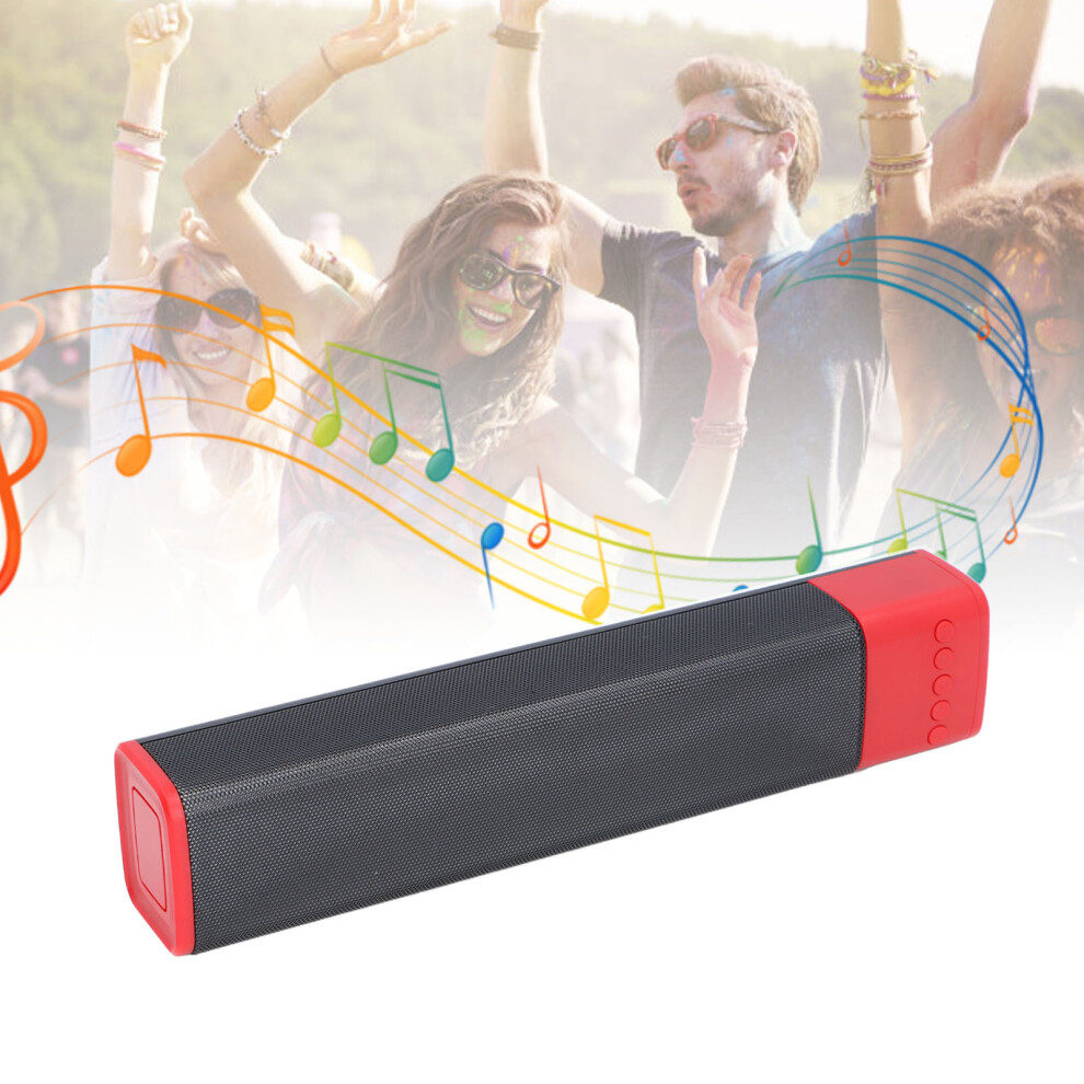 Wireless Speaker Bar Rgb Multicolor Bt Soundbar Dual 4Î© 5W 20Hzâ20Khz For Home Gathering Outdoor Picnic Light/Red 4601313383376