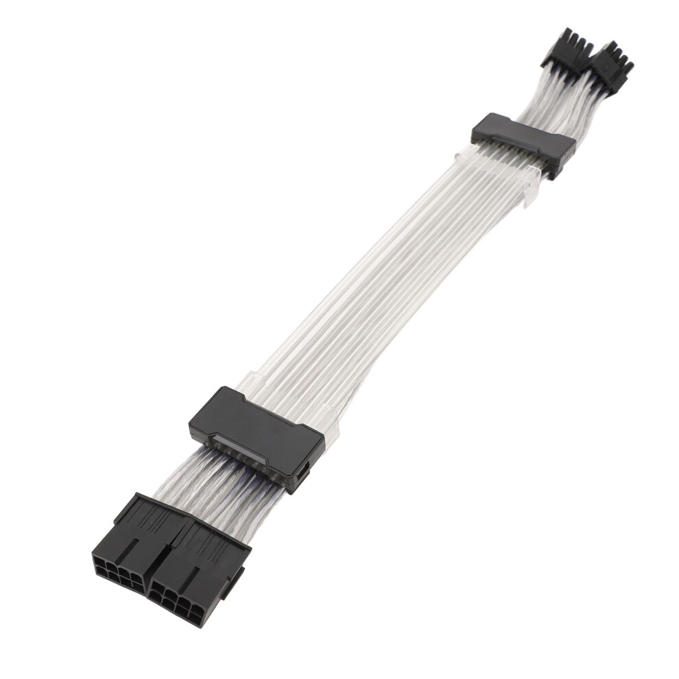 2X8pin Argb Gpu Power Extension Cable 30Cm Supports 5V 3Pin Argb Sync 2X8pin To 2X8pin 4 Sided Glowing Power Extension Cable Black 4671313384123