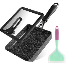 Japanese Omelette Pan / Tamagoyaki Pan Non-stick Rectangle Egg Frying Pan - Optional Lid & Spatula - Aluminum Alloy