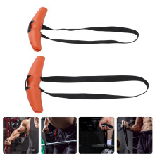 2 Stück Orange Silikon Nylon Horn Zuggriffe für Workout und Fitness