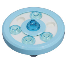 Haustier-Slow-Food-Schüssel aus ABS, auslaufsicher, für Hund, Katze und Hamster, blau/weiß, 23 cm