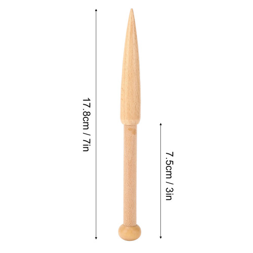 Holz-Spulenstick, 17,8 cm Buche Handarbeitsnadeln 1