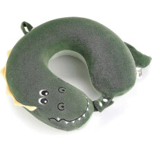 Kids Neck Pillow for Traveling -100% Pure Memory Foam Dinosaur Travel Pillow - Accessory for Airplane Travel, Road Trip - Neck, Chin Support - Stops H
