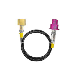 (Pink) External Co2 Tank Adapter Hose Kit For Sodastream Duo Quick Connect W21.8 G3/4-hao