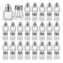 Mini Salt & Pepper Shakers Clear Seasonings Shakers Tiny Spice Shakers Transparent Seasoning Shakers