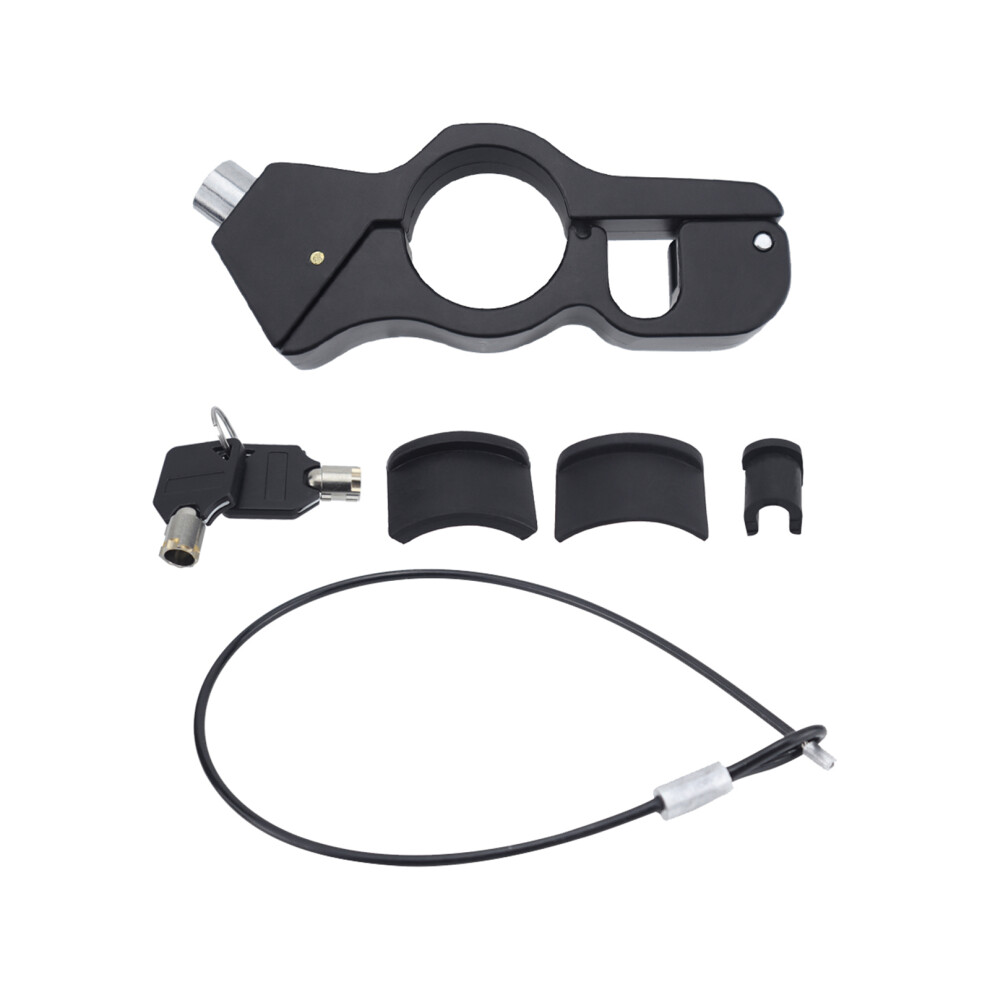 Motorcycle Grip Lock, Heavy Duty Anti Theft Helmet And Brake Lock Secures Bike, Scooter, Moped, Atv (Black) Black 8711313402208