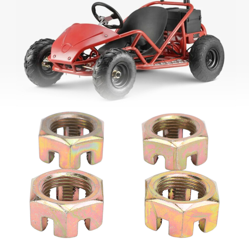 4Pcs 20Mm Wheel Hub Axle Castellated Nuts Steel Alloy Powerful Performance For 150Cc 250Cc Quad Dirt Bike Atv 9351313403011