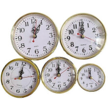 (65mm) Gold Trim Quartz Clock Insert Movement DIY or Replacement Different Sizes