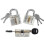 3pcs Practice Lock Set, Transparent Training Crystal Keyed Padlock for For Locksmith Beginner 2