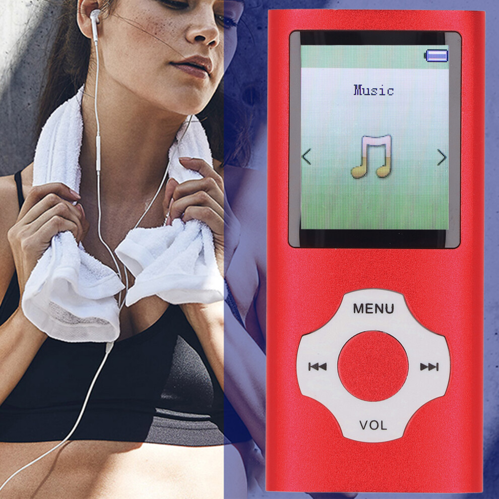 Mp3 Mp4 Player Ultra Slim 1.8 Inch Color Screen 16Gb Small Memory Card Portable Hifi Music Player For Study Entertainment Fitness 7651313404776