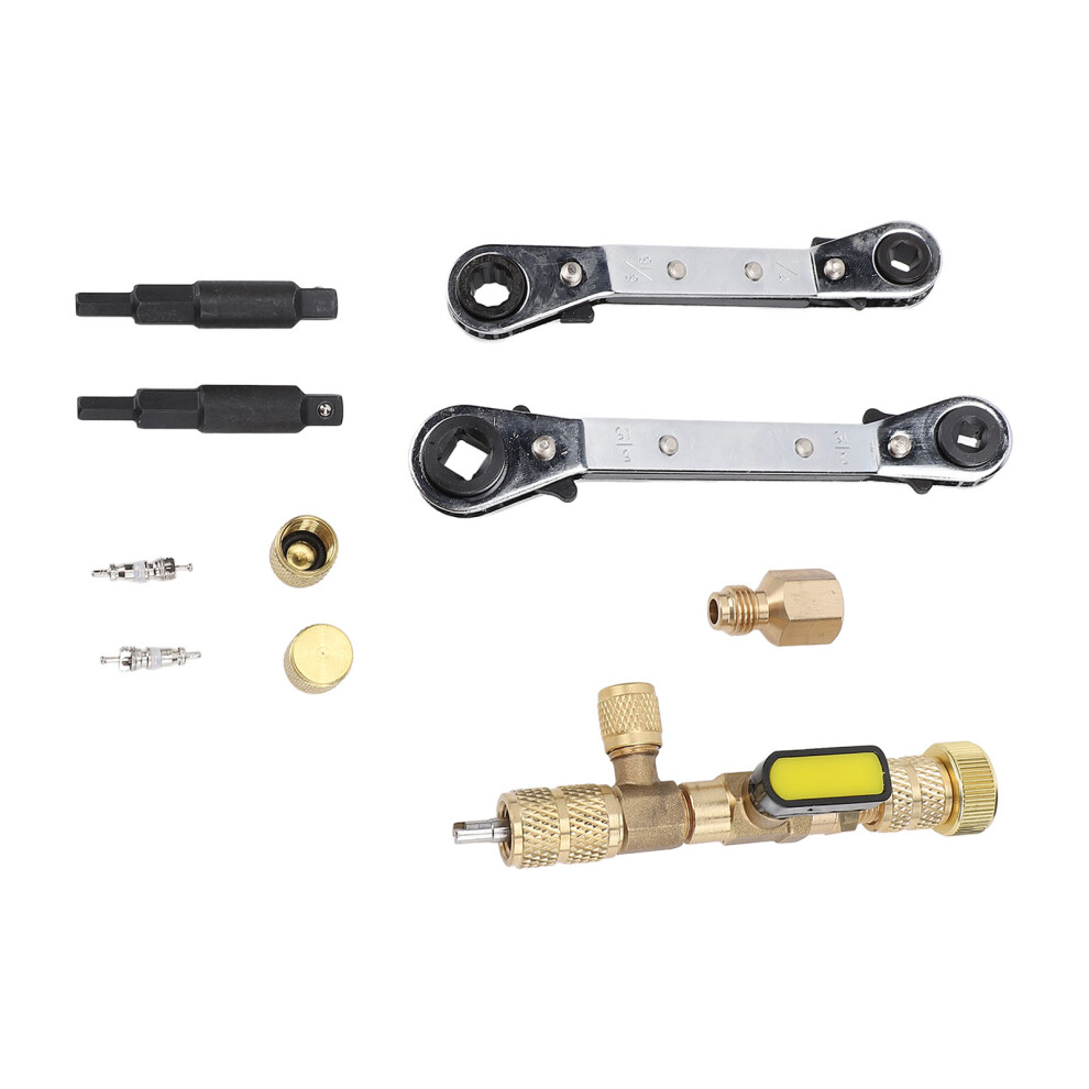 Valve Core Remover Tool With Dual Size Sae 1/4In And 5/16In Port Valve Core Remover Installer Tool For R22 R12 R407 R410 R404 R32 Ac System 6931313405494