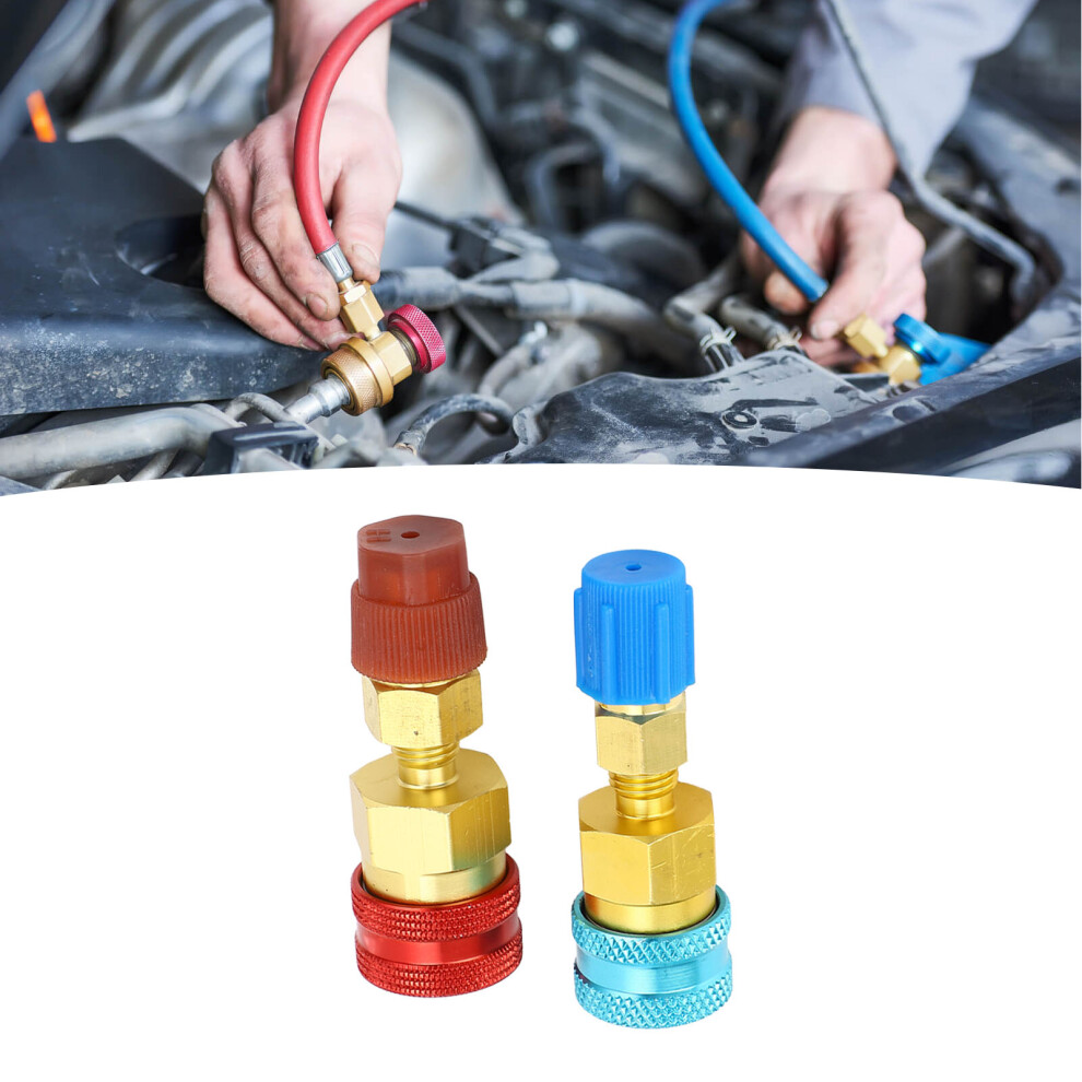 R1234yf Quick Couplers Kit Brass R1234yf To R134a Quick Coupler Adapter For Car Conditioner Ac Charging 9311313405606