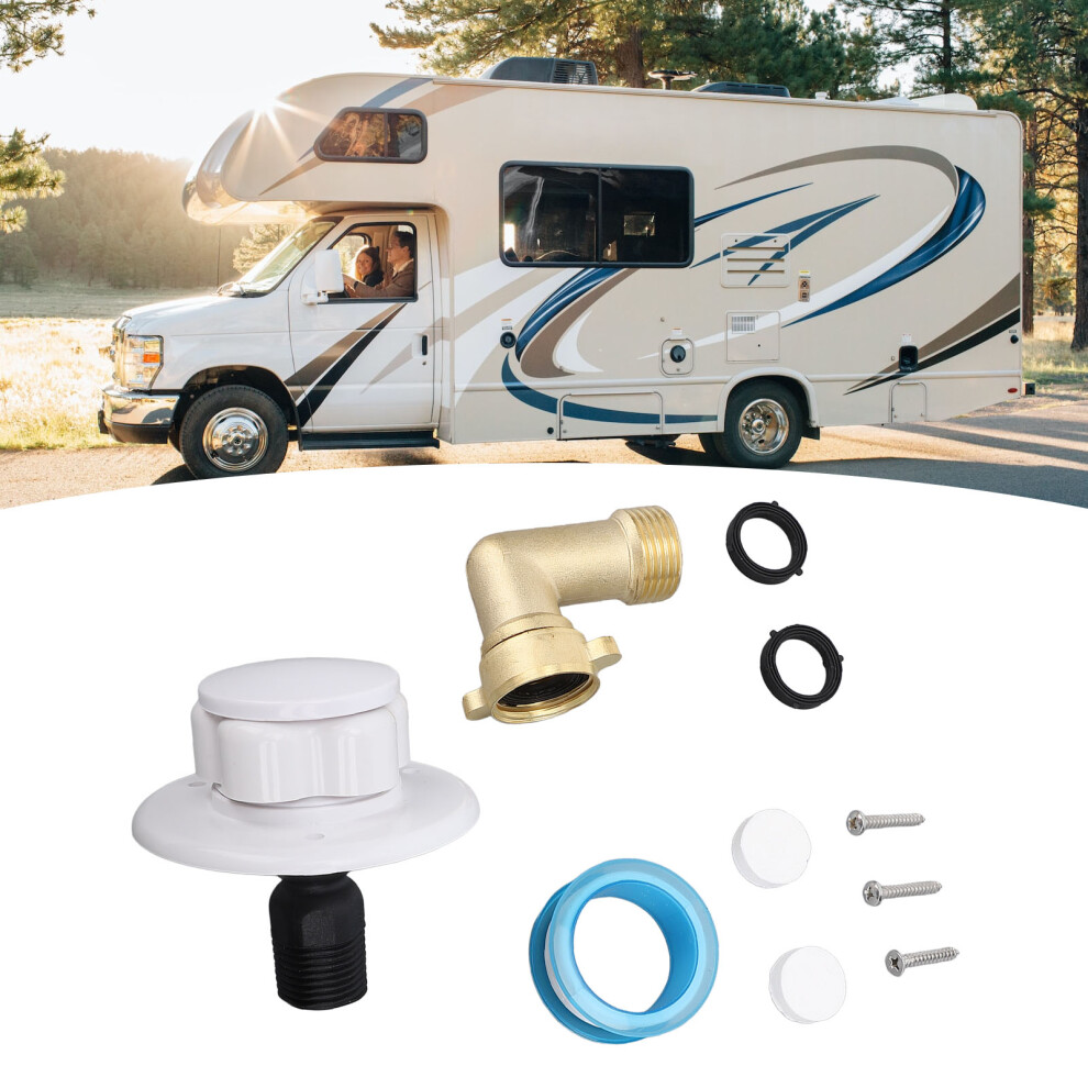 10Pcs Rv Water Fill Inlet Kit Brass With Hose Elbow Check Valve Hookup Connector For Motorhome Trailer Marine 90 9351313405527