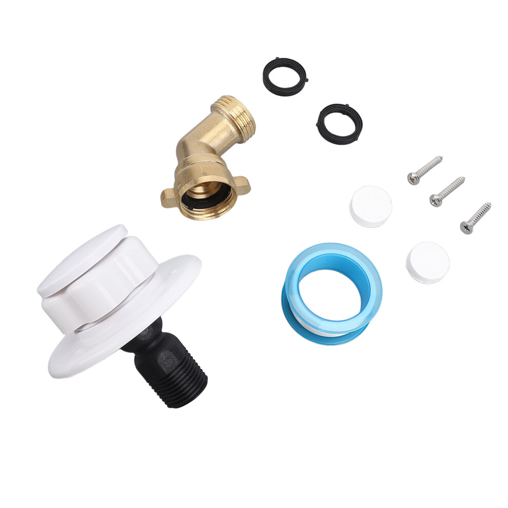 10Pcs Rv Water Fill Inlet Kit Brass With Hose Elbow Check Valve Hookup Connector For Motorhome Trailer Marine 45 4941313405624