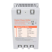 Single to 3 Phase Converter 5.5‑7.5KW 30A Digital Phase Shifter Converter for Residential Commercial Use 220‑240VAC