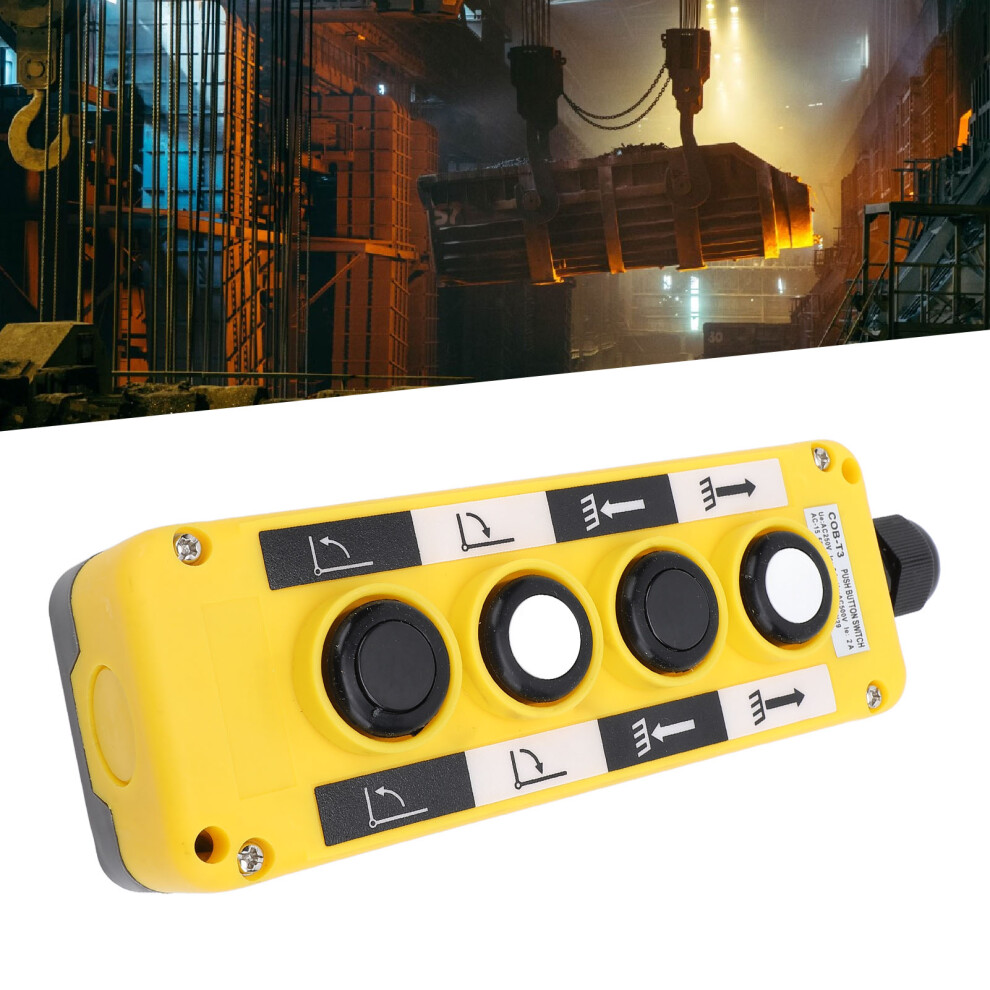 Electric Hoist Crane Pushbutton Switch 4 Buttons Ip68 Rainproof Industrial Hoist Crane Controller Ac250v 5A 500V 2A 4661313405980