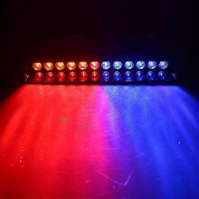 (China, 12 LED red blue) 12 LED Police Light Strobe Flasher Warning Light Car Truck Emergency Day Running Flash Led Strobe Light