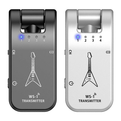 (Silver) Professional 2.4ghz Wireless Guitar System Rechargeable Transmitter Receiver 2