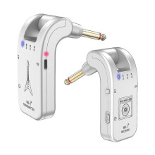 (Silver) Professional 2.4ghz Wireless Guitar System Rechargeable Transmitter Receiver