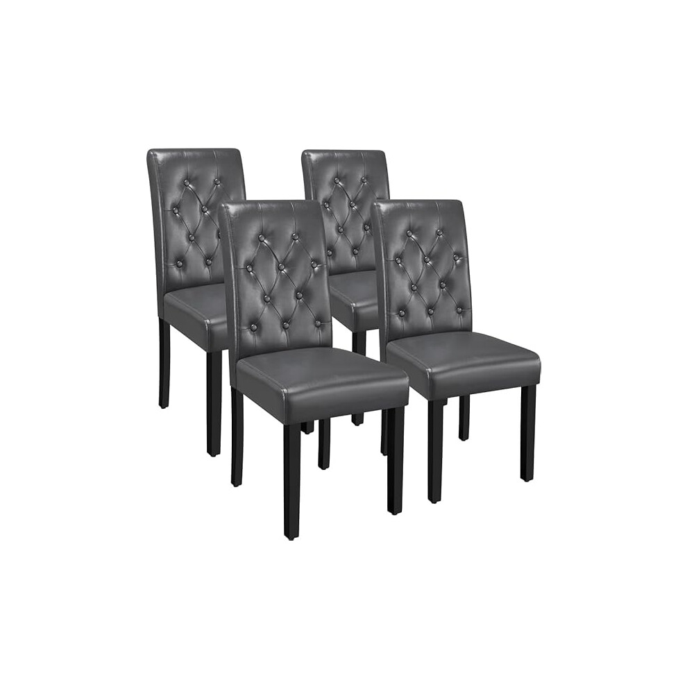 Yaheetech Dining Chairs Set of 4 Side Chair with High Back and Soft Padded Seat for Home Dining Room Grey-image-OPC-PHQ875W-NEW