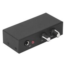 Stereo Sound Preamplifier Small Home Mic Headphone Amp Phono Turntable Phonograph Preamp Independent Knob DC5‑12V