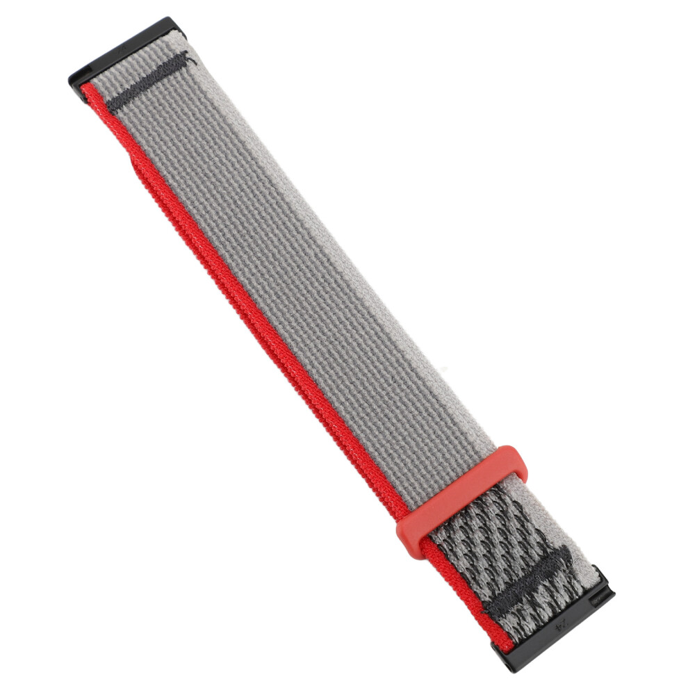 Nylon 2 Piece Watch Band Elastic 24Mm Replacement Wrist Strap Adjustable Watch Strap For Hr Baro For D5i Red Grey Red,Grey 4291313408508