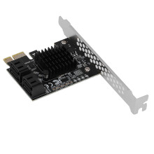 SATA3.0 Expansion Card Professional Plug and Play SATA3.0 to PCIE 4 Port 6G Adapter Card Hard Disk Conversion Card