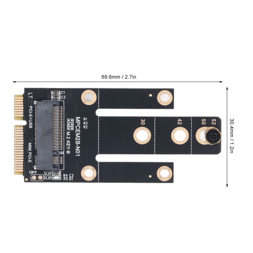 Mini PCIe zu M.2 NGFF Adapter PCB für 5G/4G Module, 69,6 x 30,4 mm 1