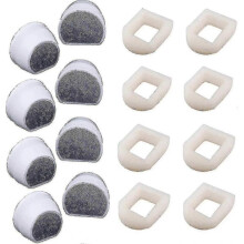 16 Pack Foam Prefilters And Carbon Filter Compatible with Petsafe Drinkwell Fountain Inox 360 Avalon - XC