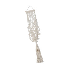 Stuffed Animal Net Wall Hanging Storage Net Bohemian Style Plush Toy Display Holder Toy Organizer with Wooden Stick for Bedroom Decoration