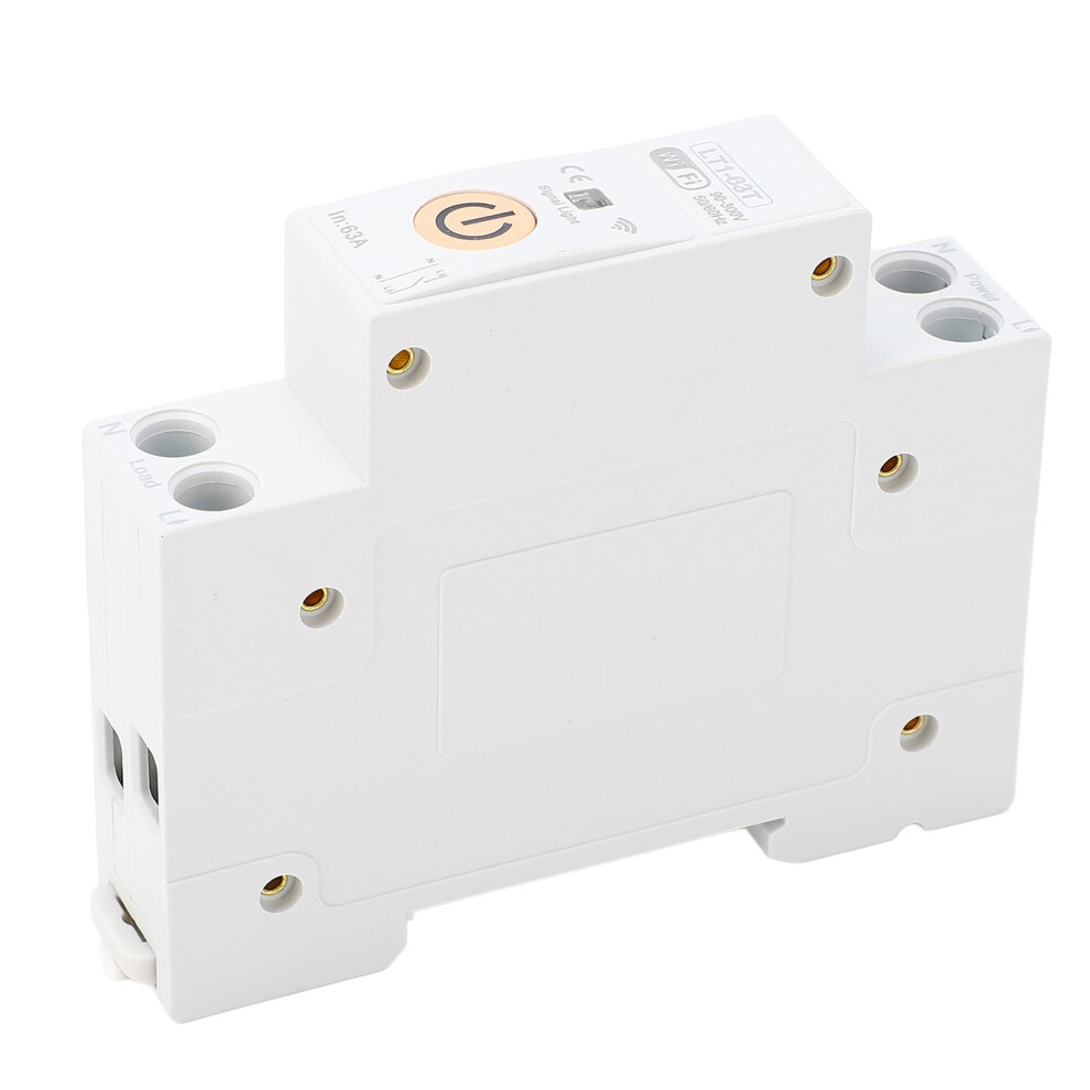 Wifi Smart Circuit Breaker 63A App Voice Control Din Rail Power Switch On Off Timer For Tuya Ac90â300V 7891313419282