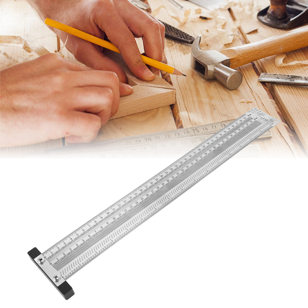 Measuring T Ruler 16 Inch High Accuracy Imperial Scriber T Square Ruler For Woodworking 5001313419010