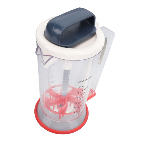 Pancake Batter Dispenser with Squeeze Handle Multifunction Manual Cupcake Batter Separator with Mixing Function and Measuring Scale