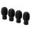 4 Stück Silikon-Quietsch-Stick-Tips, elastisch, schwarz, 32mm x 17mm 16