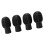 4 Stück Silikon-Quietsch-Stick-Tips, elastisch, schwarz, 32mm x 17mm 13