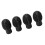 4 Stück Silikon-Quietsch-Stick-Tips, elastisch, schwarz, 32mm x 17mm 15