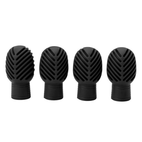 4 Stück Silikon-Quietsch-Stick-Tips, elastisch, schwarz, 32mm x 17mm 2