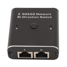 2.5G 5G Network Bidirection Switch 2 in 1 Out Or 1 in 2 Out Two Way 2 Port RJ45 Internal External Networking Switcher Adapter