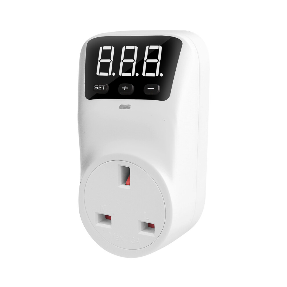Digital Automatic Voltage Protector Socket 13A Lcd Display Power Protector Socket Overcurrent Voltage Relay Protector Outlet 4201313421636