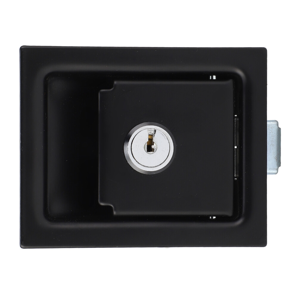 Tool Box Latch With 2 Keys Carbon Steel 3.3X2.7in Flush Mount Rv Toolbox Handle Lock For Caravan Truck Rv Vehicles Toolbox 4981313423204