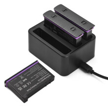 Panoramakamera Akku- und Ladegerät-Kit, 3 Batterien 2500mAh, Type-C
