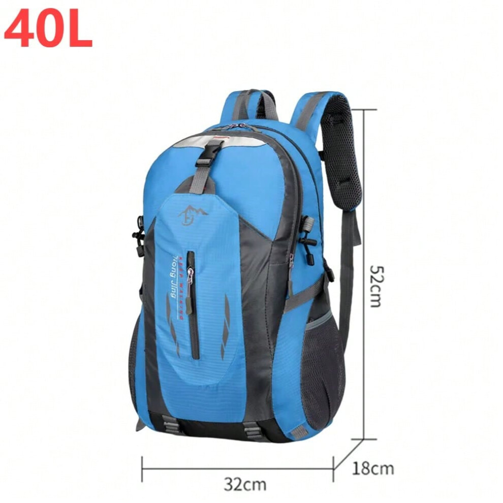 (Blue) 40L 840D Portable Waterpr Backpack Folding Mountaineering Bag Ultralight Outdoor Climbing Cycling Travel Knapsack Hiking Daypack-image-OPC-PHQ8BTR-NEW