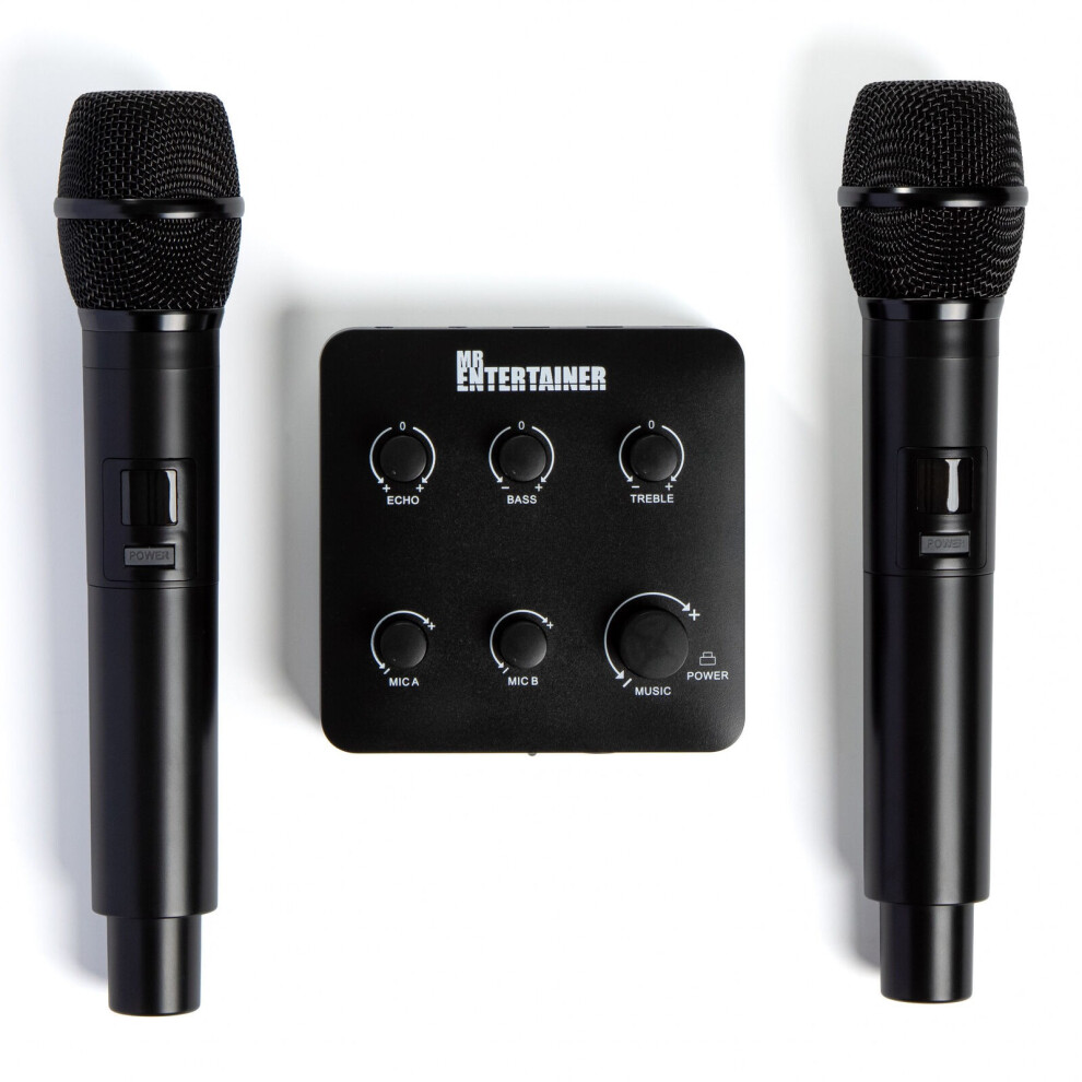 Mr Entertainer's Karaoke Collection Duet Karaoke Mixer & Wireless Mics. Turn Your Tv & Soundbar Into Karaoke Machine