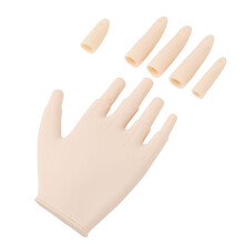Flexibler Gummihand für Acryl-Nagel-Übungen, bewegliche Gelenke, 1 Stück
