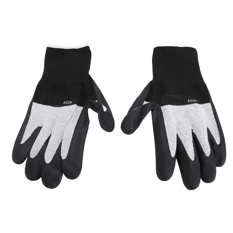 1 Pair Insulated Work Gloves 400V Voltage Resistance Rubber Palm Nylon Flame Retardant Insulating Gloves For Electrician 8471313433175