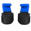 (Broadside 2pcs, Blue) Weight Lifting Rod Hooks Heavy Duty Wrist Wraps Training Pull-up Palms Grip Straps 4