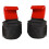 (Broadside 2pcs, Red) Weight Lifting Rod Hooks Heavy Duty Wrist Wraps Training Pull-up Palms Grip Straps 5